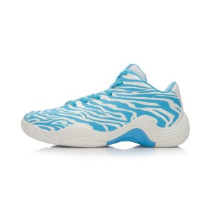 Li-Ning "Tiger Claw II" Mens On Court Basketball Shoes - White/Blue