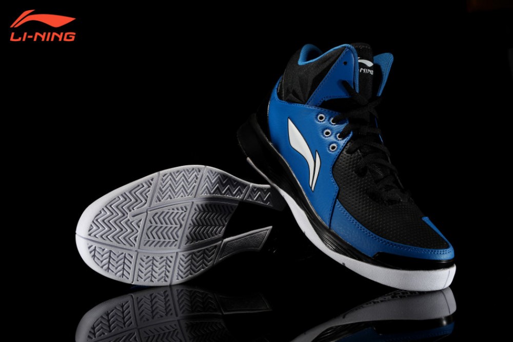 Li-Ning Swift 4 Basketball Shoes - Black/Dark Sky Blue/White