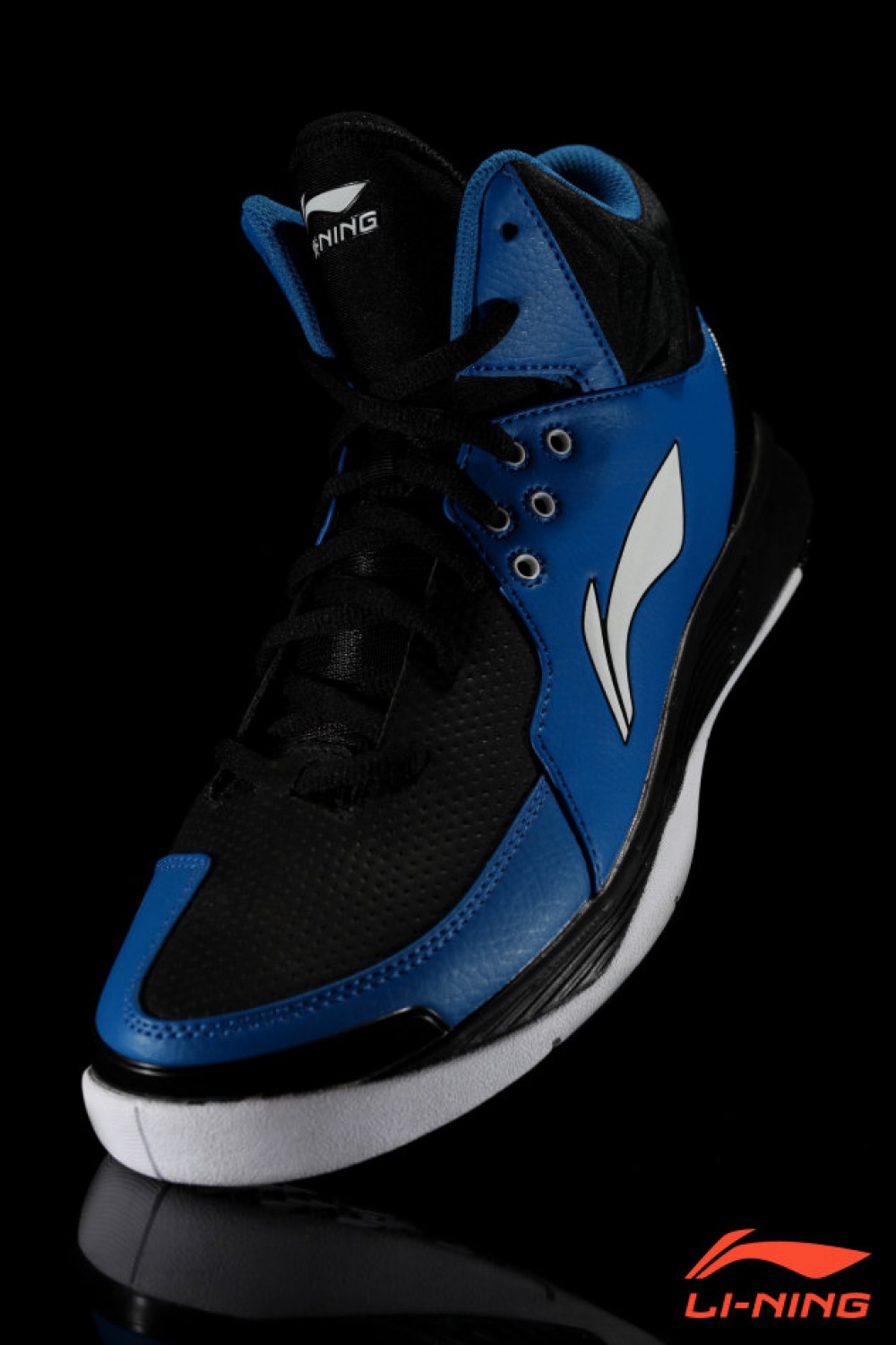 Li-Ning Swift 4 Basketball Shoes - Black/Dark Sky Blue/White