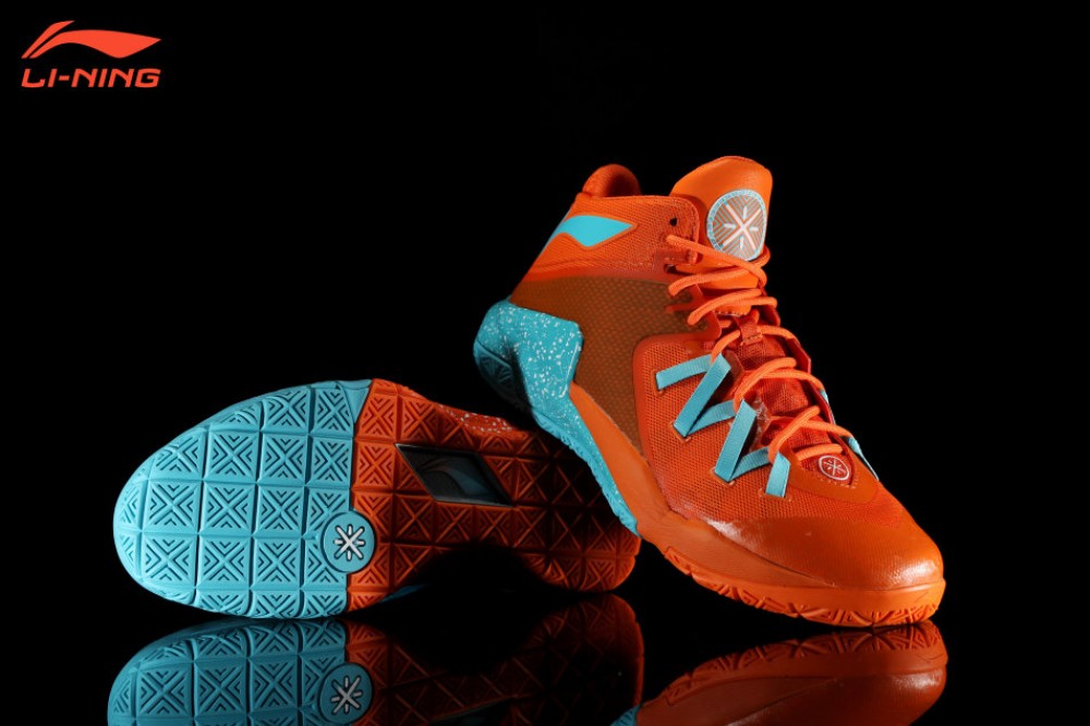 Li-Ning Wade All in Team 3 "Mandarin Duck"-Sky Blue/Orange