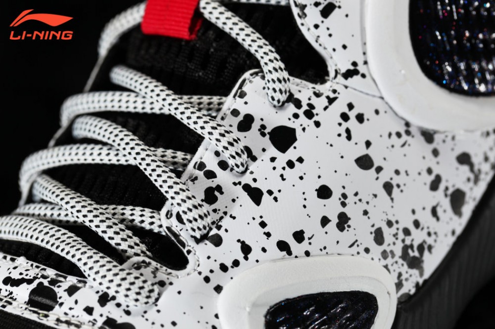 Li-Ning Phantom Flyer Mens Professional Basketball Shoes - Black/White/Gold