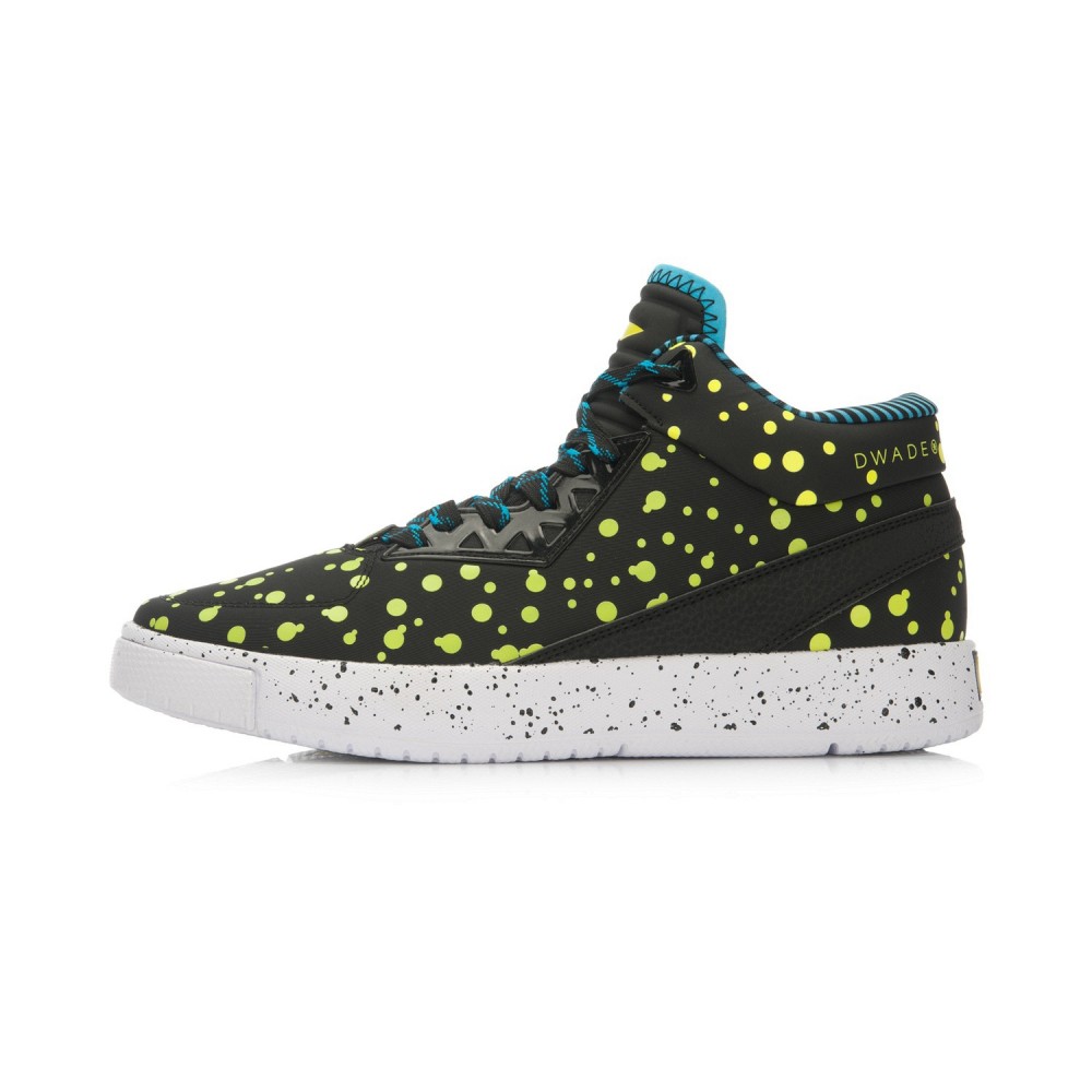 Li-Ning 2016 Wade Mid-Cut Basketball Culture Shoes - Black/Yellow