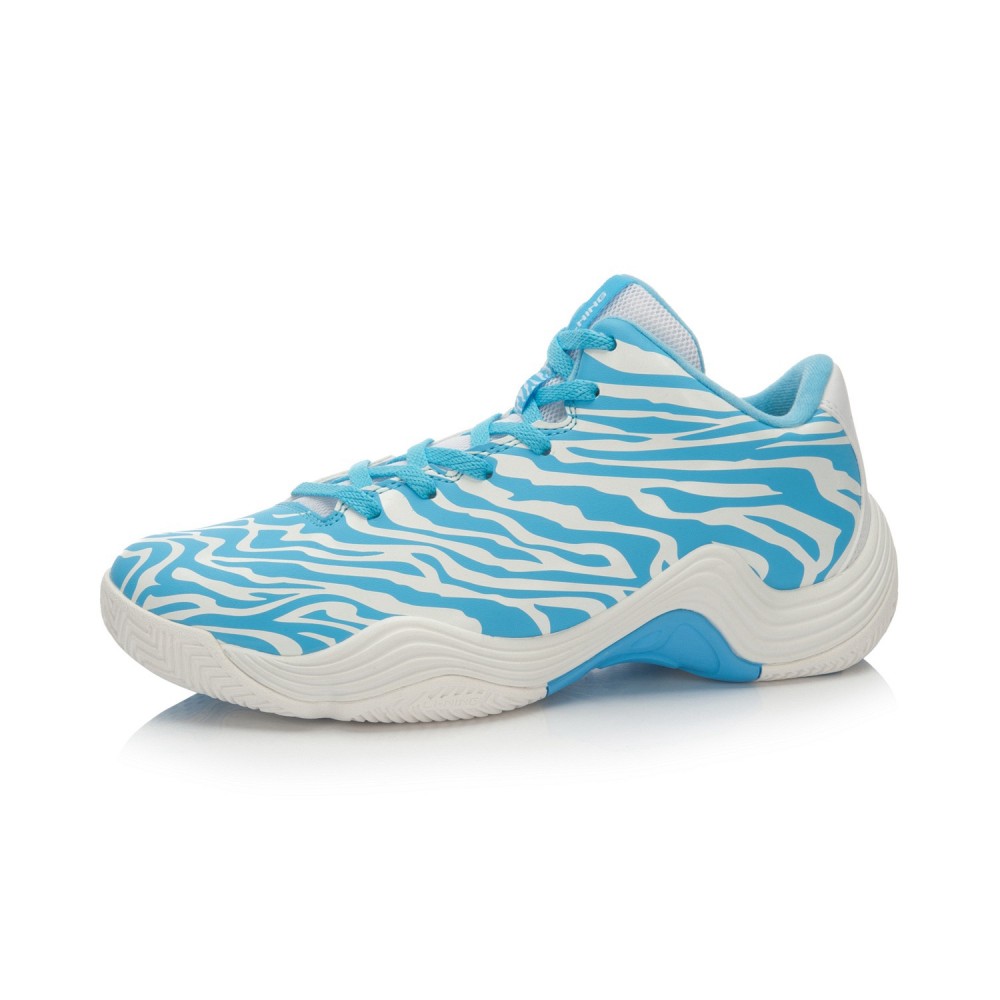 Li-Ning "Tiger Claw II" Mens On Court Basketball Shoes - White/Blue