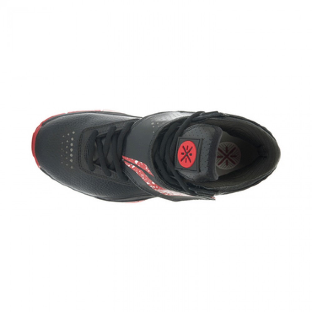 Li Ning WoW 3.0 Wade 808 professional men's basketball game shoes-Black/White/Red 