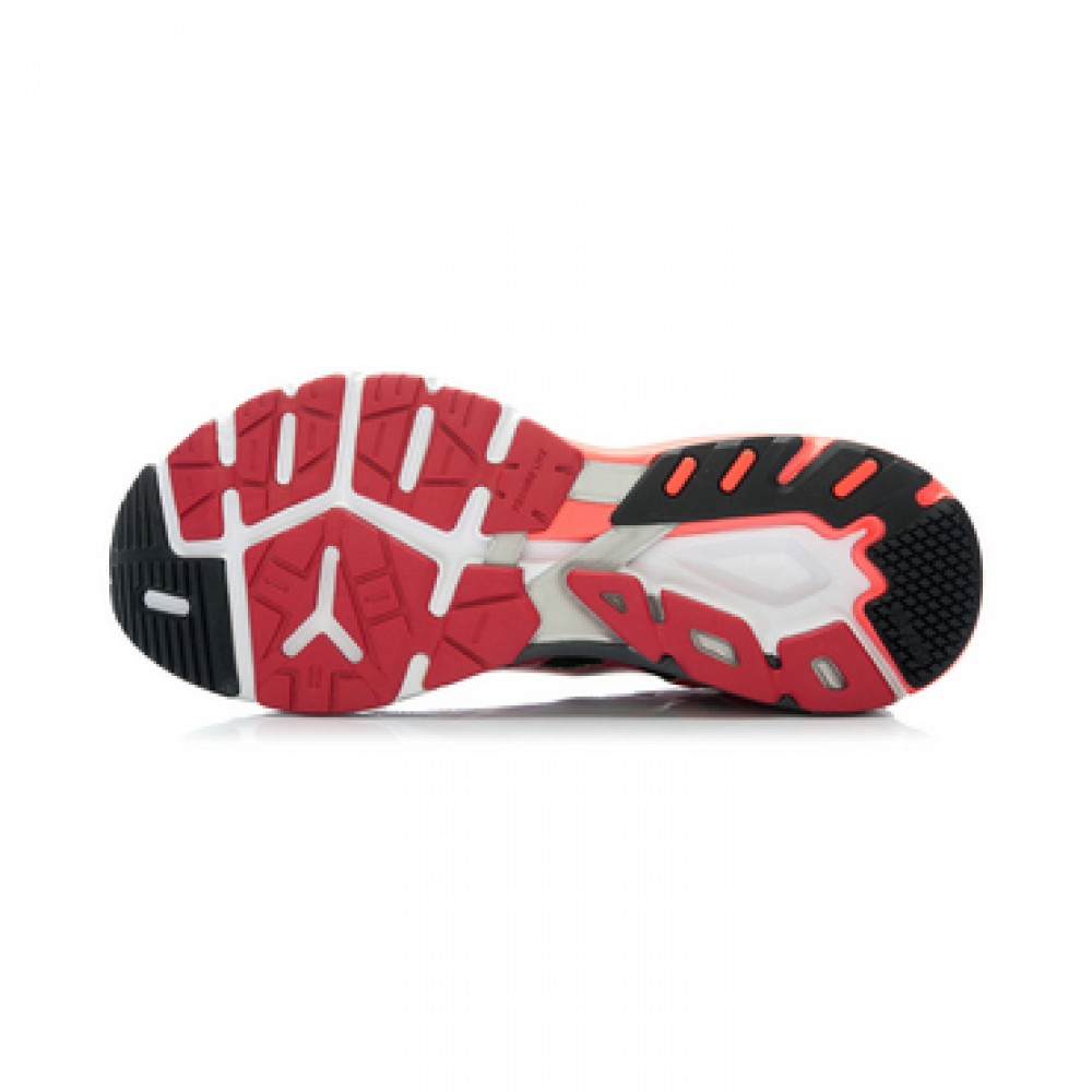 Li-Ning Men's High-Tech Damping Stability Running Shoes - Red/Orange/Silver/Grey/White 