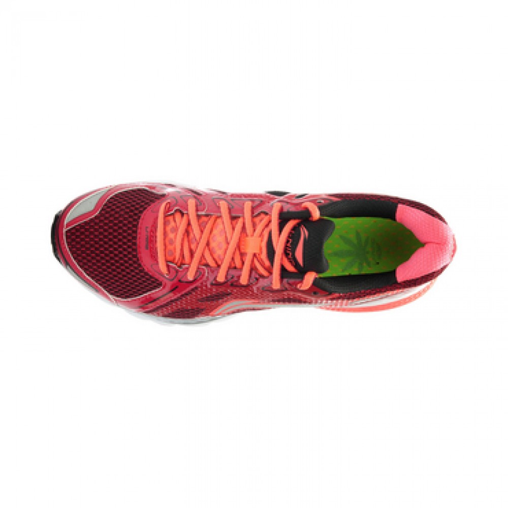 Li-Ning Men's High-Tech Damping Stability Running Shoes - Red/Orange/Silver/Grey/White 