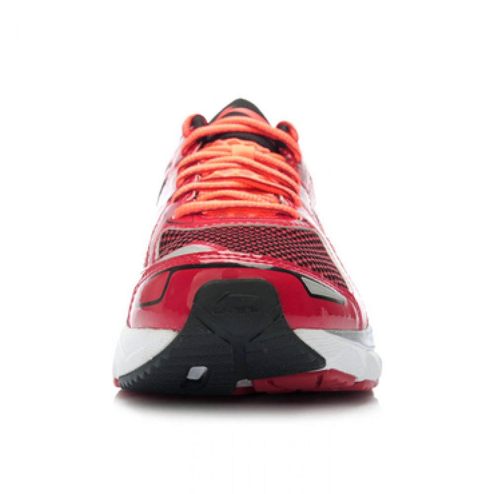 Li-Ning Men's High-Tech Damping Stability Running Shoes - Red/Orange/Silver/Grey/White 