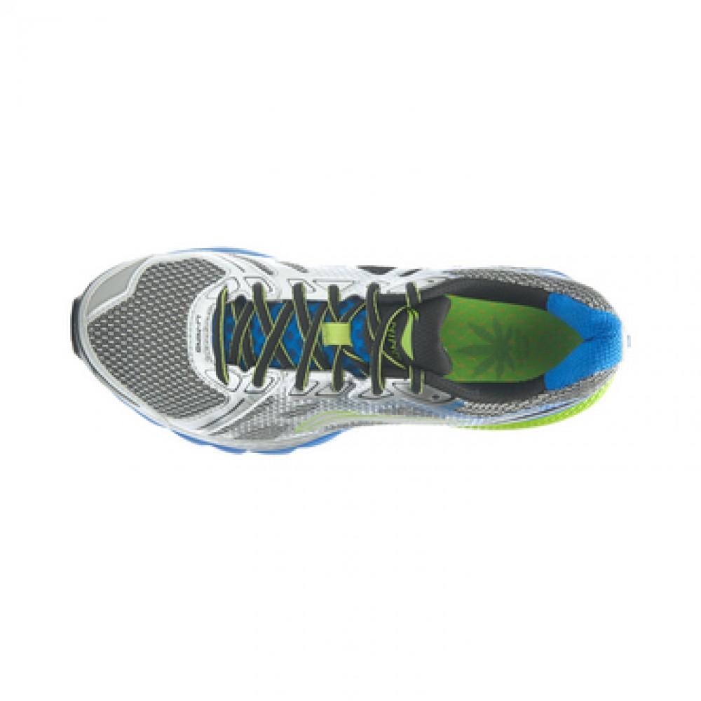 Li-Ning Men's High-Tech Damping Stability Running Shoes - Silver/Blue/Grey/Black/Green 