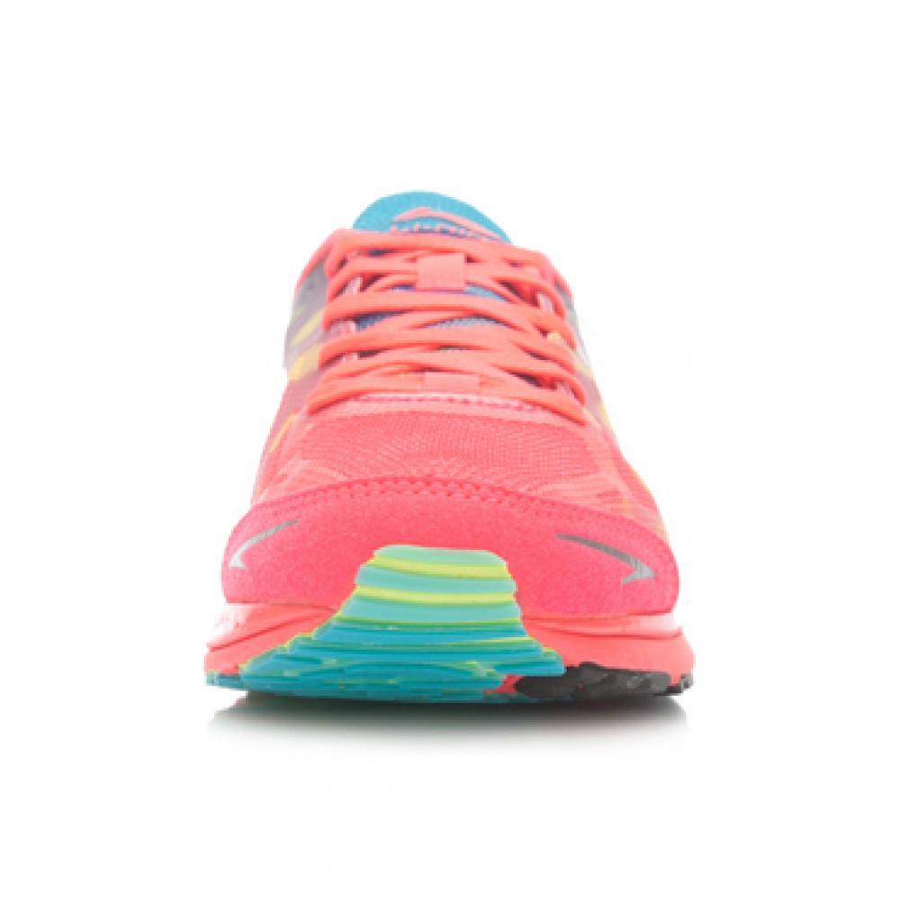 Li-Ning Cloud-Horse Women's Lightweight Running Shoes-Bright Fluorescent Red/Butterfly Blue