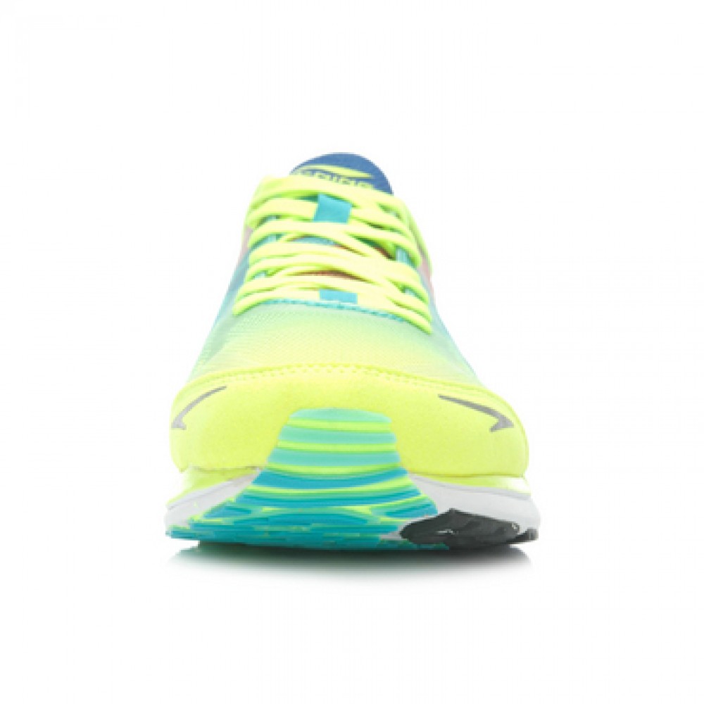 Li-Ning Cloud Horse men's Lightweight Running Shoes - Bright Fluorescent Green/Butterfly Blue 
