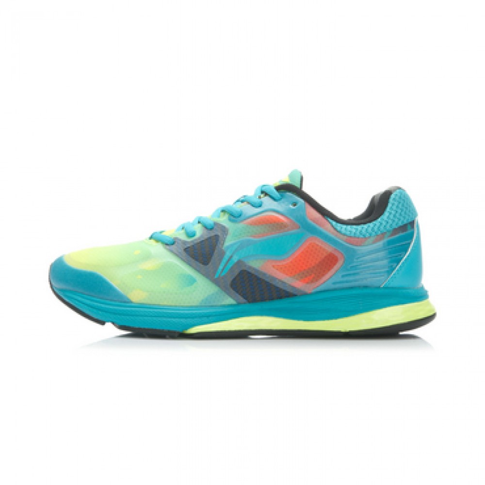  Li-Ning Men's Cushioning Running Shoes - Bright Fluorescent Green/Butterfly Blue