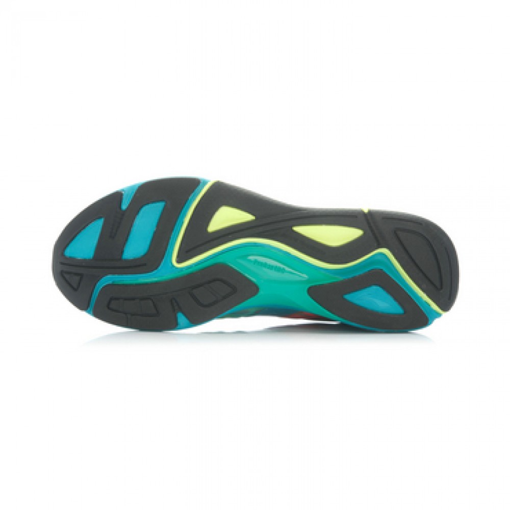  Li-Ning Men's Cushioning Running Shoes - Bright Fluorescent Green/Butterfly Blue