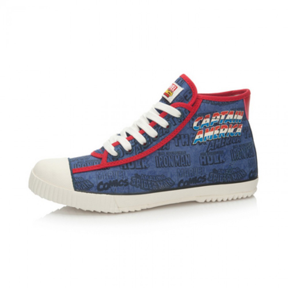 Captain America x Li-Ning Mens Classic Mid Canvas Shoes