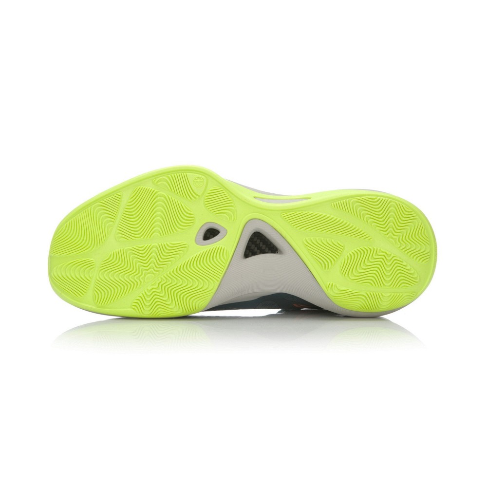 Li-Ning BB Lite Sonic 4 2016 CBA Professional Basketball Shoes - Storm Grey/Bright Green