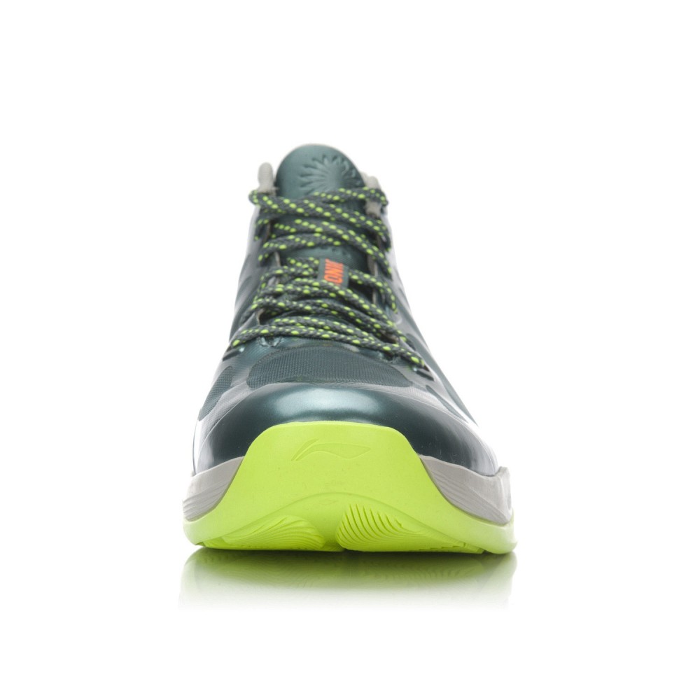 Li-Ning BB Lite Sonic 4 2016 CBA Professional Basketball Shoes - Storm Grey/Bright Green