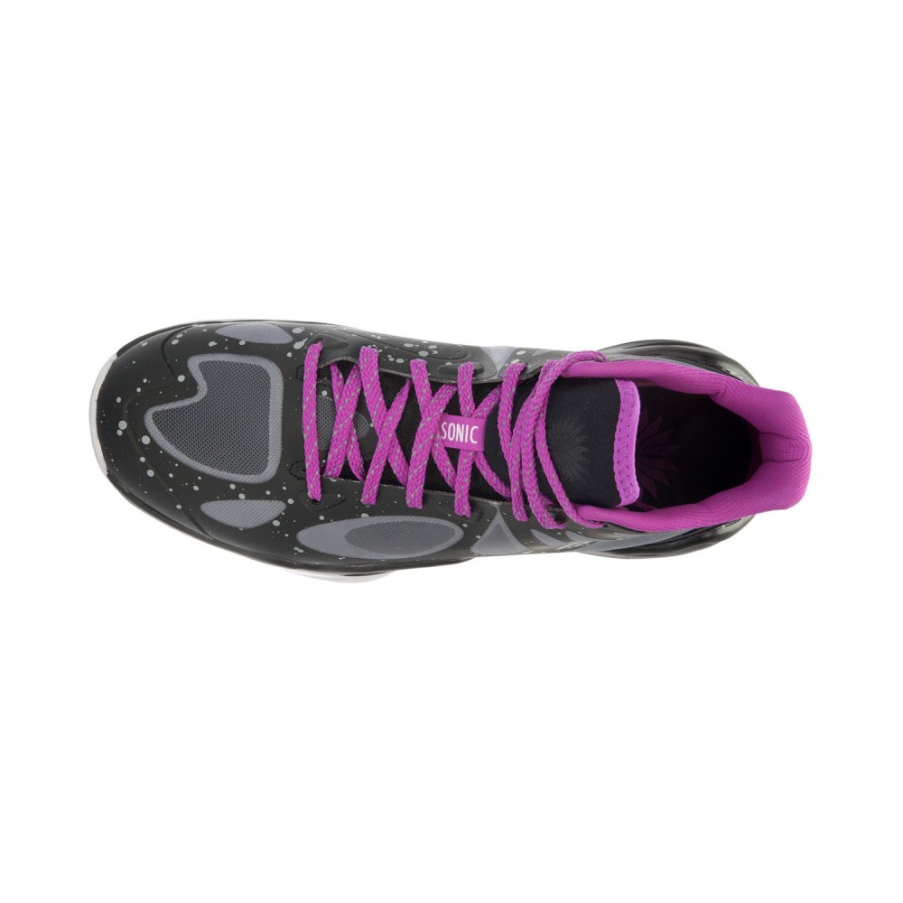 Li-Ning BB Lite Sonic 4 2016 CBA Professional Basketball Shoes - Black/Grey/Plum Purple