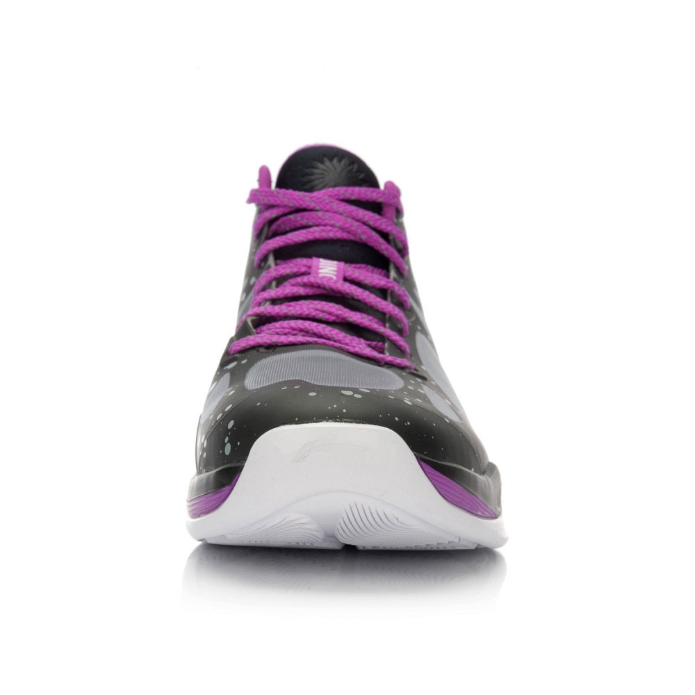 Li-Ning BB Lite Sonic 4 2016 CBA Professional Basketball Shoes - Black/Grey/Plum Purple