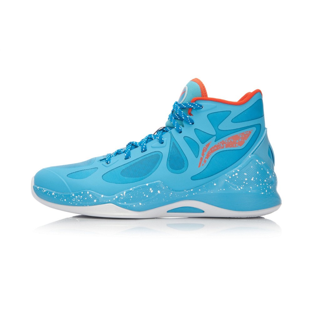Li-Ning BB Lite Sonic 4 2016 CBA Professional Basketball Shoes - Xinjiang Blue/Deep Orange