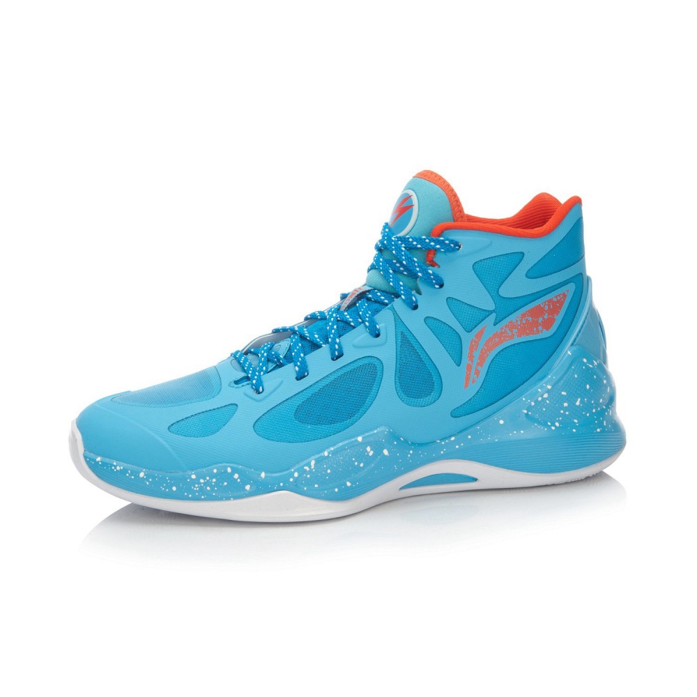 Li-Ning BB Lite Sonic 4 2016 CBA Professional Basketball Shoes - Xinjiang Blue/Deep Orange