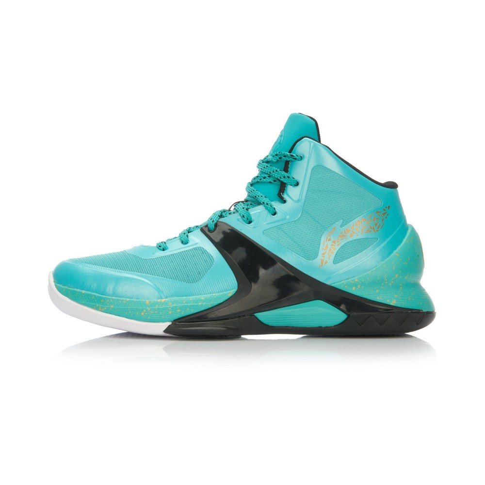 Li-Ning WoW4 Wade Sixth Man Professional Basketball Shoes - Light Green/Black/Gold