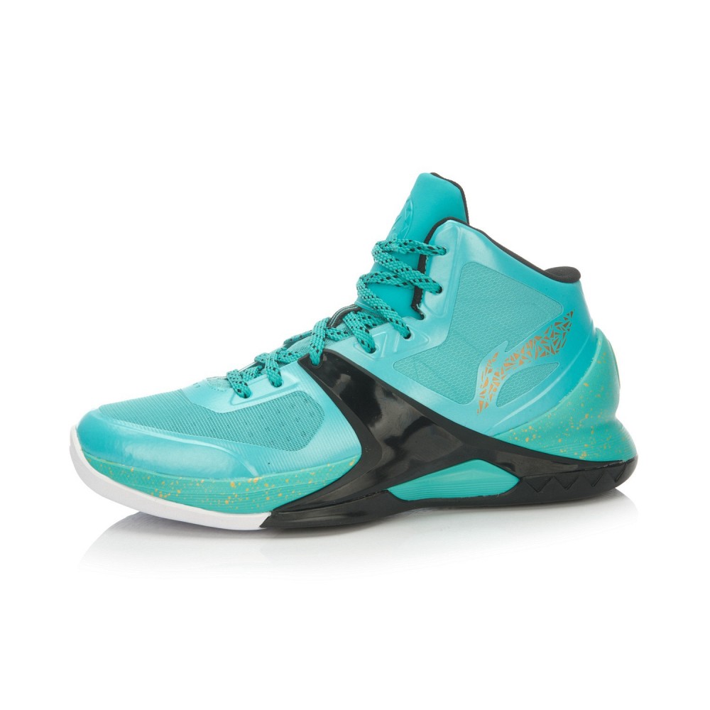 Li-Ning WoW4 Wade Sixth Man Professional Basketball Shoes - Light Green/Black/Gold