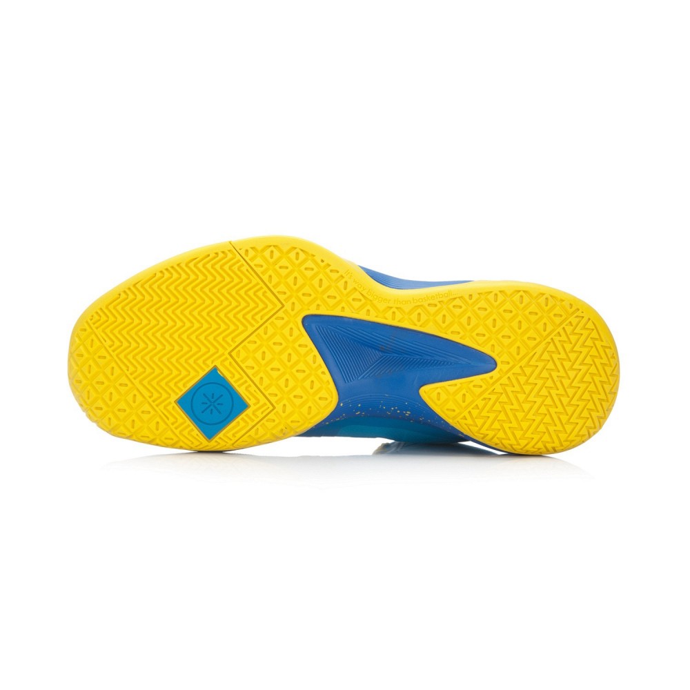 Li-Ning WoW4 Wade Sixth Man Professional Basketball Shoes - Blue/Yellow