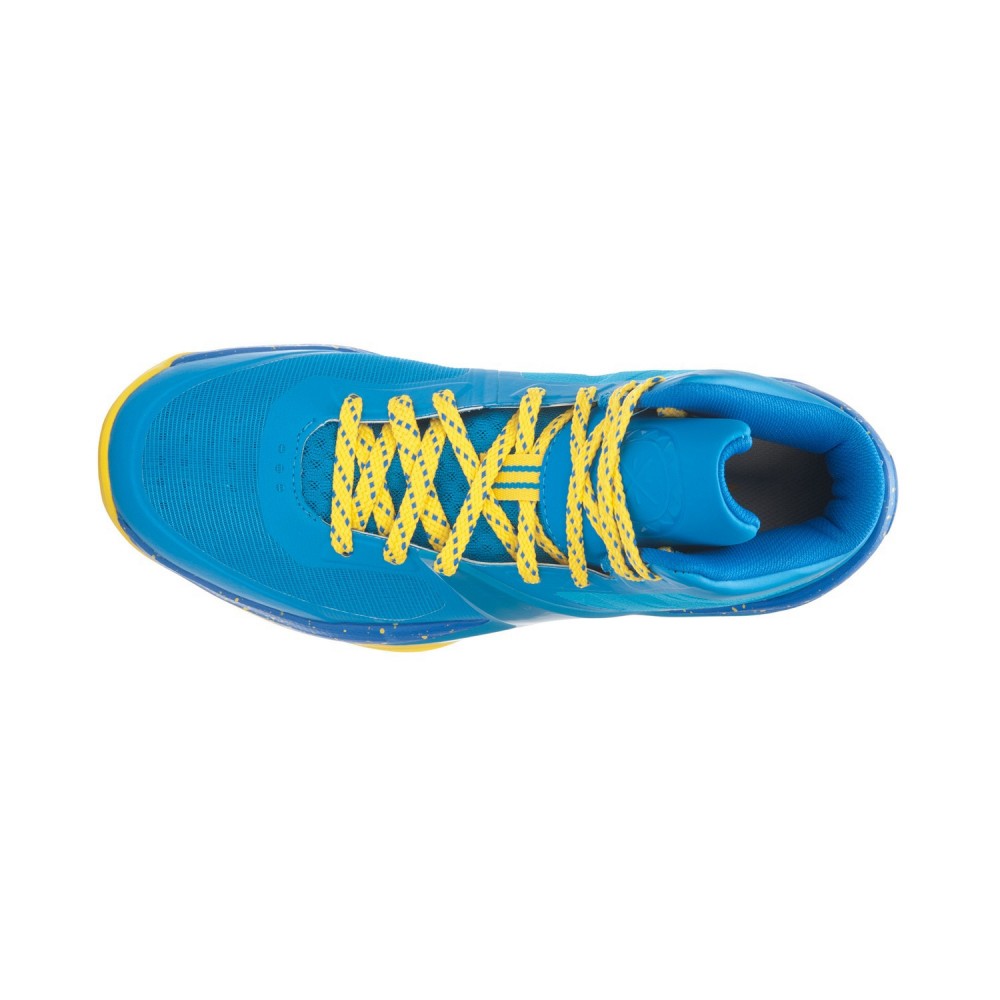 Li-Ning WoW4 Wade Sixth Man Professional Basketball Shoes - Blue/Yellow