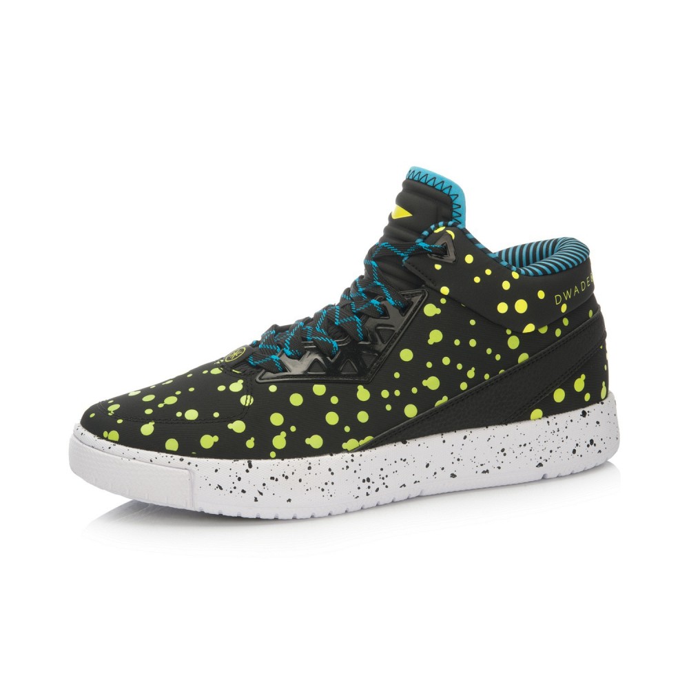 Li-Ning 2016 Wade Mid-Cut Basketball Culture Shoes - Black/Yellow