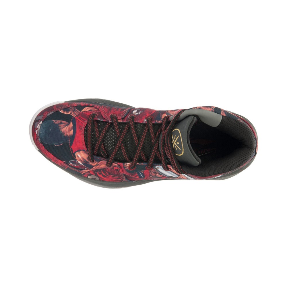 Li Ning Wade All Day Mens Cushion Professional Basektball Shoes - Red/Black/Grey