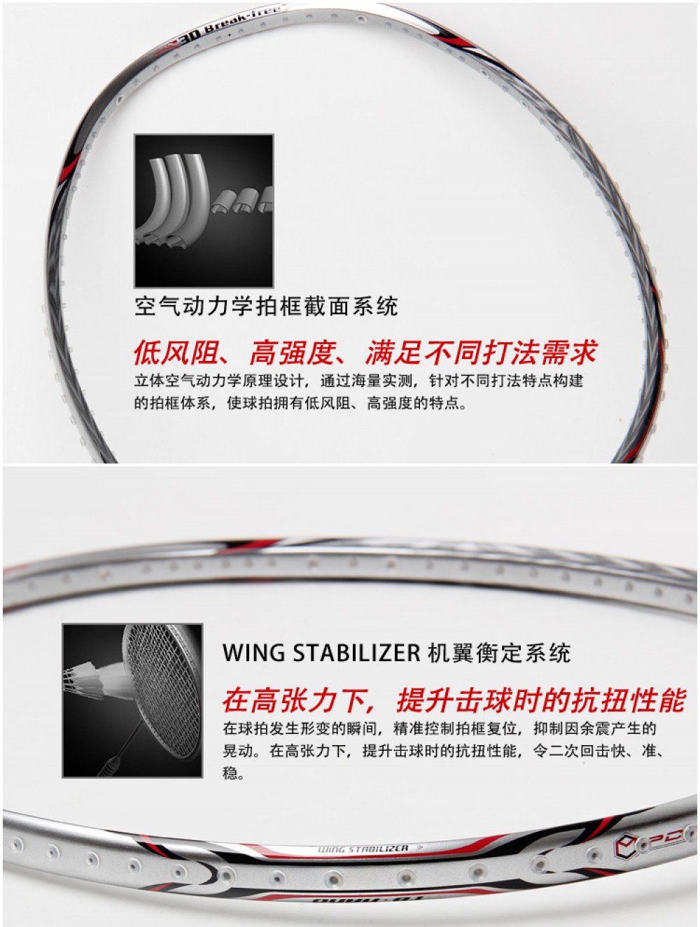 Li-Ning 80TD 3D Breakfree Badminton Racket