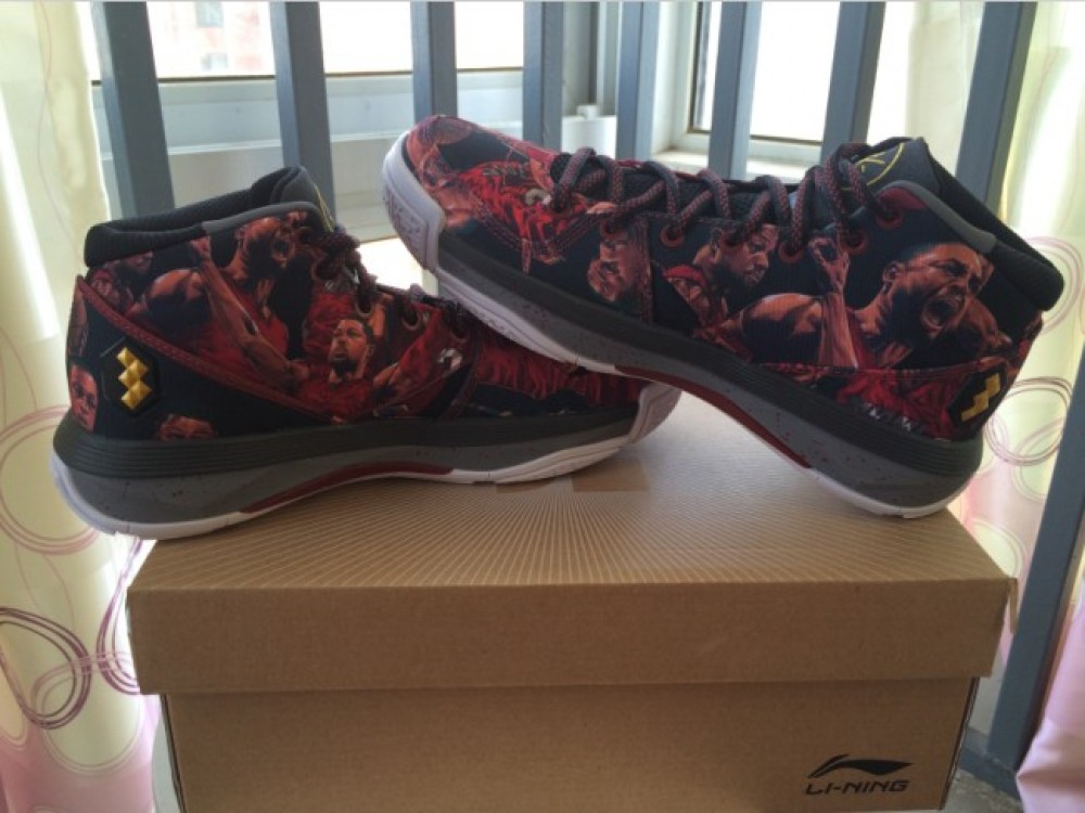 Li Ning Wade All Day Mens Cushion Professional Basektball Shoes - Red/Black/Grey